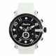 RELOJ MULCO ILUSION ROLL CON CORREA BLANCA DE SILI, CAJA DE ACERO INOXIDABLE, DAMA
