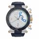 RELOJ MULCO LAFLEUR CON CORREA NEGRA DE SILI, CAJA DE ACERO INOXIDABLE DAMA