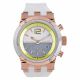 RELOJ MULCO BLUEMARINE GLASS CON CORREA BLANCA DE SILI, CAJA DE ACERO INOXIDABLE, DAMA