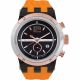 RELOJ MULCO BLUEMARINE GLASS CON CORREA NARANJA DE SILI, CAJA DE ACERO INOXIDABLE, DAMA