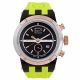 RELOJ MULCO BLUEMARINE GLASS CON CORREA VERDE DE SILI, CAJA DE ACERO INOXIDABLE, DAMA