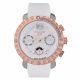 RELOJ MULCO NUIT LACE CON CORREA BLANCA DE SILI, CAJA DE ACERO INOXIDABLE, DAMA