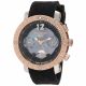 RELOJ MULCO NUIT LACE CON CORREA NEGRA DE SILI, CAJA DE ACERO INOXIDABLE, DAMA
