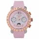RELOJ MULCO NUIT LACE CON CORREA ROSADA DE SILI, CAJA DE ACERO INOXIDABLE, DAMA