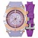 RELOJ MULCO KRIPTON SNAP CON CORREA LAVANDA Y VIOLETA DE SILI, CAJA DE ACERO INOXIDABLE, DAMA