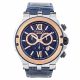 RELOJ MULCO NEFESH ICONIC CON CORREA AZUL DE CUERO, CAJA DE ACERO INOXIDABLE, CABALLERO