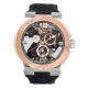 RELOJ MULCO LEGACY CUBISMO CON CORREA NEGRA DE SILI, CAJA DE ACERO INOXIDABLE, UNISEX