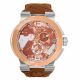 RELOJ MULCO LEGACY CUBISMO CON CORREA MARRON DE SILI, CAJA DE ACERO INOXIDABLE, UNISEX