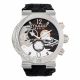 RELOJ MULCO GRAVITY JUPITER CON CORREA NEGRA DE SILI, CAJA DE ACERO INOXIDABLE, UNISEX