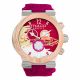 RELOJ MULCO GRAVITY JUPITER CON CORREA PETUNIA DE SILI, CAJA DE ACERO INOXIDABLE, DAMA