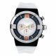 RELOJ MULCO M10 CON CORREA BLANCA DE SILI, CAJA DE ACERO INOXIDABLE, CABALLERO