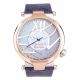 RELOJ MULCO ENCHANTED SPIDER CON CORREA VIOLETA DE CUERO, CAJA DE ACERO INOXIDABLE, UNISEX