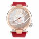 RELOJ MULCO ENCHANTED SPIDER CON CORREA ROJA DE CUERO, CAJA DE ACERO INOXIDABLE, UNISEX