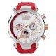 RELOJ MULCO ENCHANTED WOODS CON CORREA ROJA DE SILI, CAJA DE ACERO INOXIDABLE, DAMA