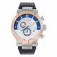 RELOJ MULCO GRAVITY SATELITE CON CORREA AZUL DE CUERO, CAJA DE ACERO INOXIDABLE, UNISEX