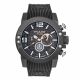 RELOJ MULCO TWO CON CORREA NEGRA DE SILI, CAJA DE ACERO INOXIDABLE, CABALLERO