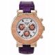 RELOJ MULCO BLUEMARINE CON CORREA VIOLETA DE CUERO, CAJA DE ACERO INOXIDABLE, DAMA