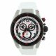 RELOJ MULCO FONDO CON CORREA BLANCA DE SILI, CAJA DE ACERO INOXIDABLE, CABALLERO