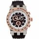 RELOJ MULCO BLUEMARINE TRIO CON CORREA NEGRA DE SILI, CAJA DE ACERO INOXIDABLE, DAMA