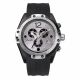 RELOJ MULCO FONDO CON CORREA NEGRA DE SILI, CAJA DE ACERO INOXIDABLE, CABALLERO