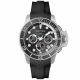 SS CASE BLACK DIAL BLACK SILICON STRAP