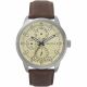 SS PARCHMENT DIAL BROWN LEATHER STRAP