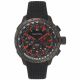 IPBLACK BLACK DIAL RED INDEXES BLACK  SILICON STRAP