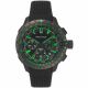 IPBLACK BLACK DIAL GREEN INDEXES BLACK  SILICON STRAP