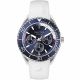 SS CASE NAVY TOP RING NAVY DIAL WHITE SILICON STRAP 47MM CASE