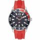 SS CASE NAVY  DIAL RED SILICON STRAP
