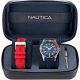 RELOJ SET DE RELOJ CON DOBLE PULSERA AZUL   ROJO NAUTICA