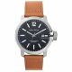 SS CASE NAVY DIAL TAN LEATHER STRAP