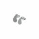 Aretes De Gota Plana
