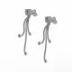Aretes Largos  Rodio