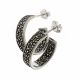 Aretes con Marquesitas Rodio