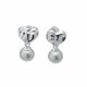 Aretes De Corazon con Perlas