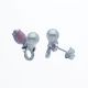 Aretes De Rosa con Perlas