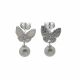Aretes De Mariposa con Perlas