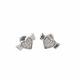 Aretes De Corazón Rodio