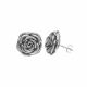 Aretes De Rosa de Electroformatura Rodio