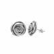 Aretes De Rosa de Electroformatura Rodio