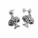 Aretes De Arbol De La Vida de Electroformatura