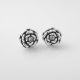 Aretes De Flor Con Circón de Electroformatura