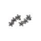 Aretes De Flor  Rodio