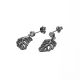 Aretes De Hoja  Rodio