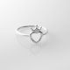 Anillo De Corazón Con Corona