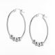 Aretes De 25Mm Con Bolitas Diamantados
