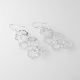 ARETES MIX DE SILUETA DE FLORES C CONPIEDRA BLANCA
