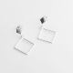 Aretes De Rombo Plano