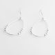 Aretes De Silueta De Flor Con Perla Pequeña